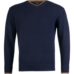 Jack Pyke - Ashcombe 100% Lambswool V-Neck Navy