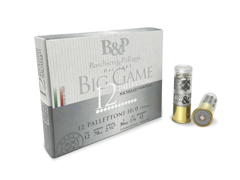 Baschieri & Pellagri Big Game Pallettoni 12P - Nickel Plated