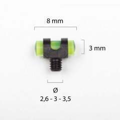 Light-guided shotgun front sight - green - No. 23
