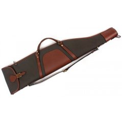 Krieghoff - Pouzdo na kulovnici s optikou zelený loden / hnědá kůže
