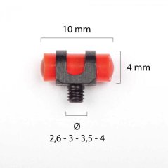 Light-guided shotgun front sight - red - No. 2
