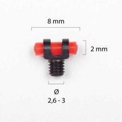 Light-guided shotgun front sight - red - No. 21