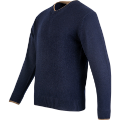 Jack Pyke - Ashcombe 100% Lambswool V-Neck Navy