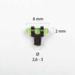 Light-guided shotgun front sight - green - No. 28