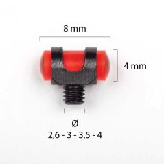 Light guide shotgun front sight - red - No.1